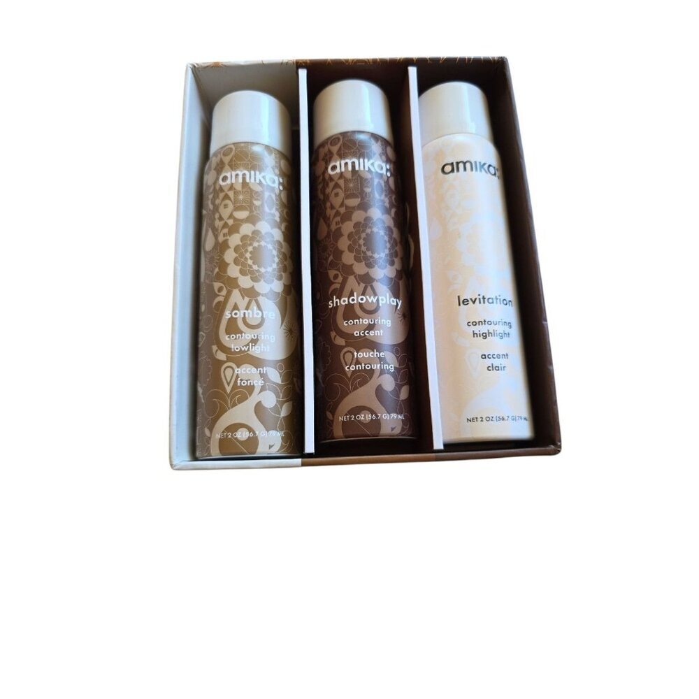 Amika Strobe Hair Contour Kit SET OF 3 Levatation, Sombre, Shadowplay 2 oz. Each